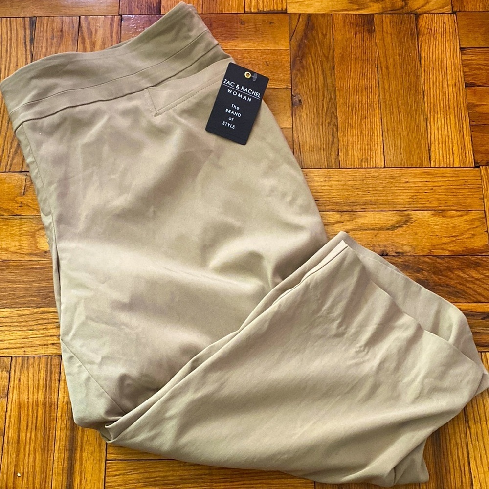 NWT zac & rachel tan capris size: 24W